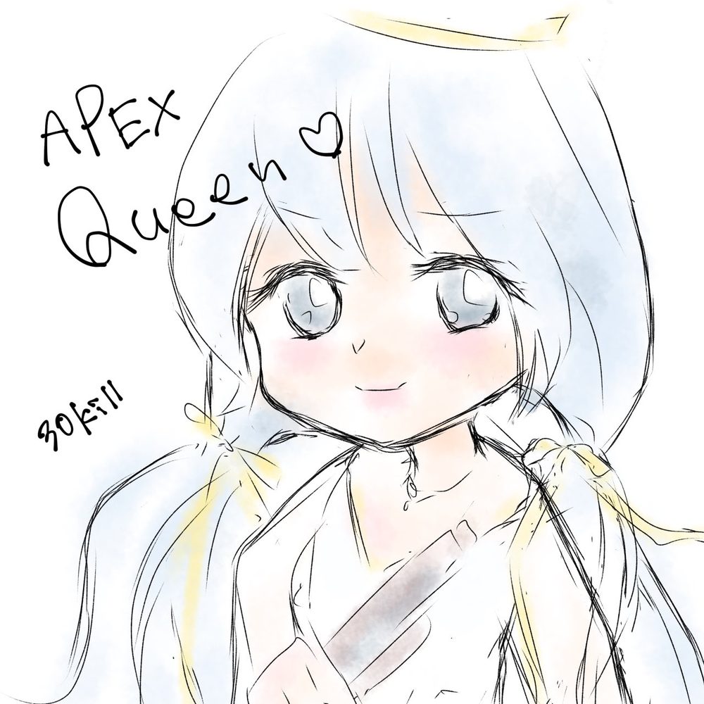 やすみんの手描きイラスト『APEX Queen ♡ 30kill』